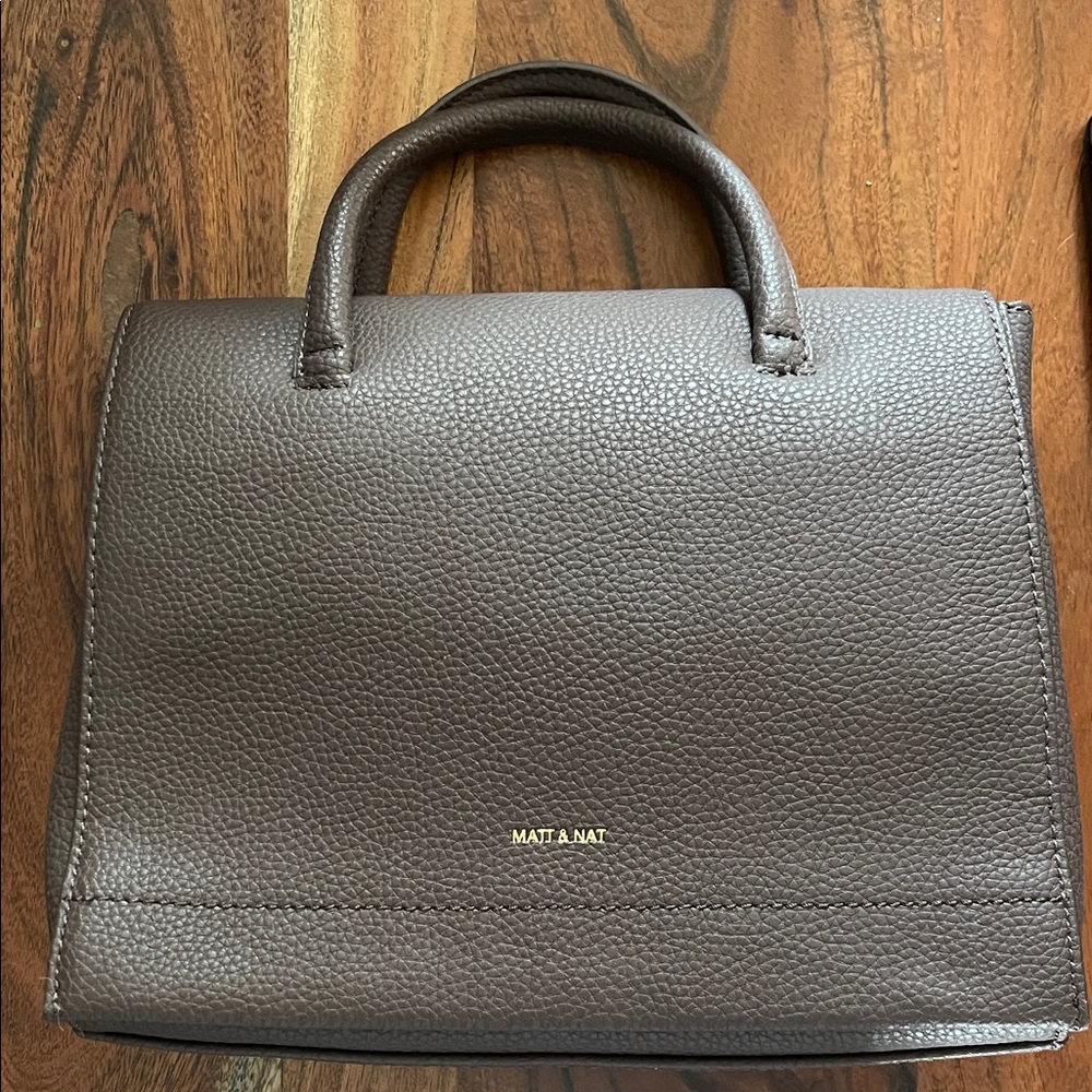 Matt & Nat Dark Brown Leather Briefcase